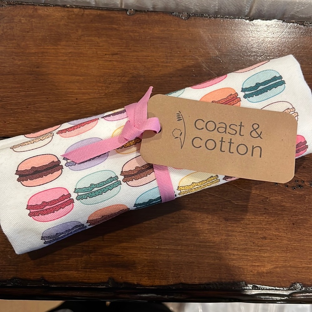 Coast and Cotton Hand Towel Macarons NWT